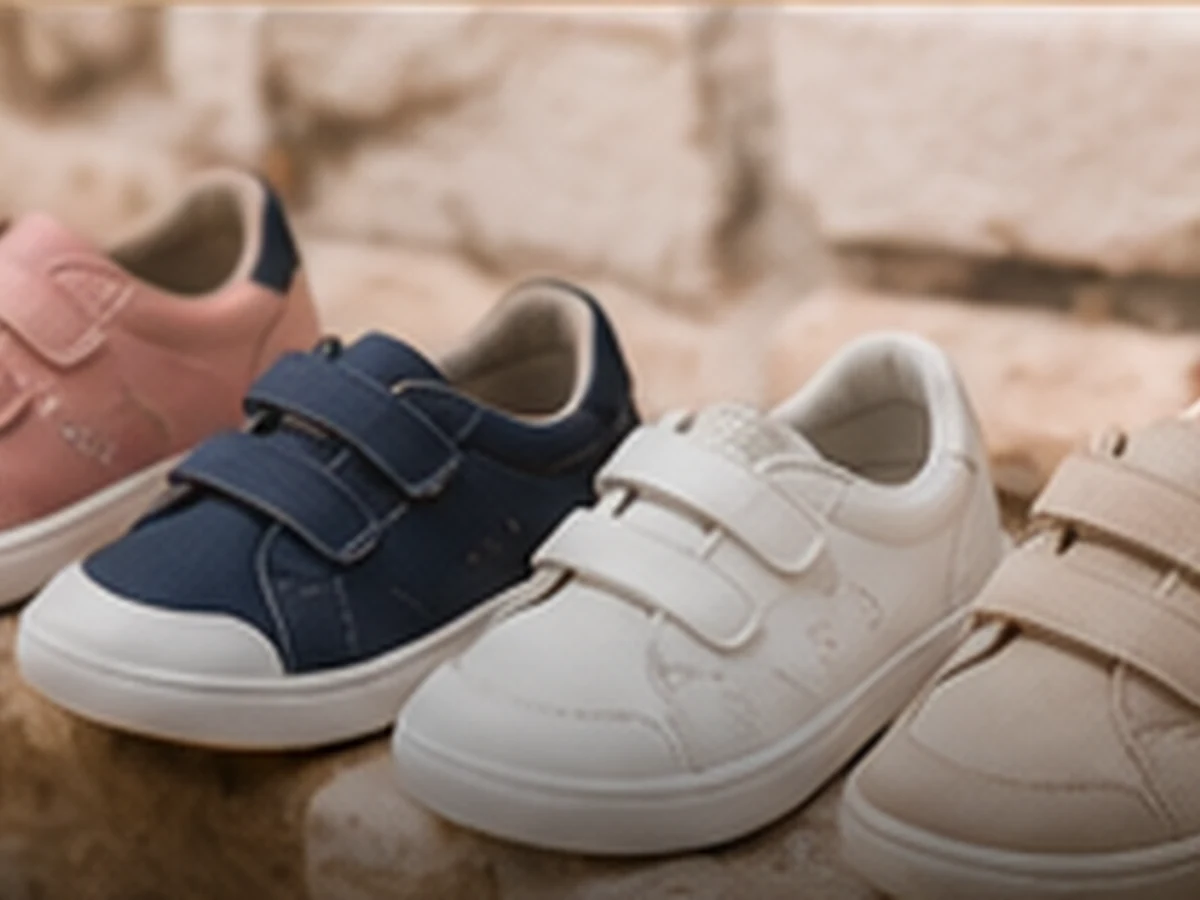 Premium Italian children’s shoes and sneakers in soft neutral colors