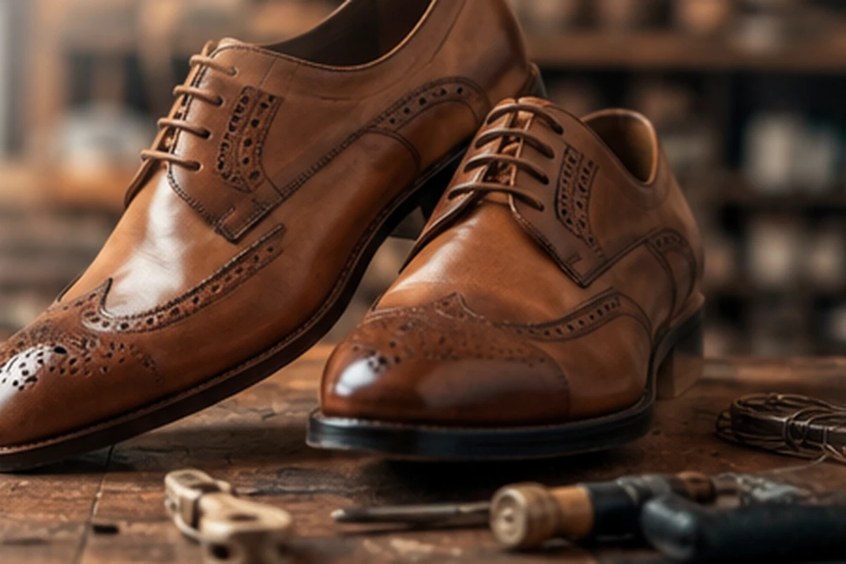 Premium handcrafted leather shoes and shoemaking tools