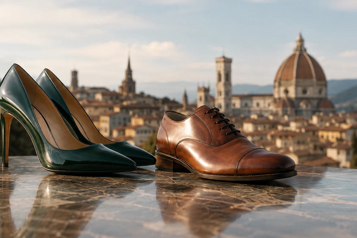 Premium leather footwear prepared for Italian Private Label production
